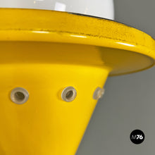 Load image into Gallery viewer, Yellow metal thin floor lamp, 1980s