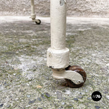Carica l'immagine nel visualizzatore di Gallery, Glass and metal structure laboratory trolley on wheels, 1940s