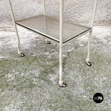Carica l'immagine nel visualizzatore di Gallery, Glass and metal structure laboratory trolley on wheels, 1940s