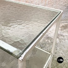 Carica l'immagine nel visualizzatore di Gallery, Glass and metal structure laboratory trolley on wheels, 1940s