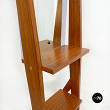 画像をギャラリービューアに読み込む, Freestanding full-length mirror with wooden structure, 1960s