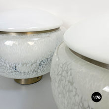 Load image into Gallery viewer, Murano glass and steel table lamps, 1960s