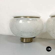 Load image into Gallery viewer, Murano glass and steel table lamps, 1960s