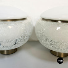 Load image into Gallery viewer, Murano glass and steel table lamps, 1960s