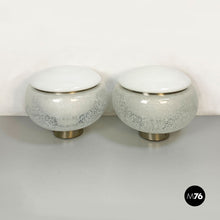 Load image into Gallery viewer, Murano glass and steel table lamps, 1960s