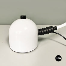 Load image into Gallery viewer, White and black metal adjustable table lamp, 1980s