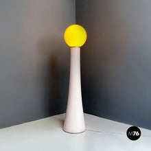 Load image into Gallery viewer, Plastic and yellow glass floor lamp by Annig Sarian for Kartell, 1970s