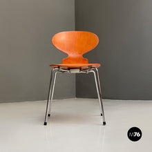 Load image into Gallery viewer, Solid wood and chromed legs Ant chair by Fritz Hansen, 1970s