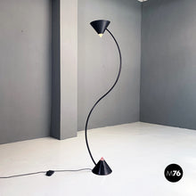 Charger l'image dans la galerie, Black metal and plastic Yang floor lamp by Bieffeplast, 1980s