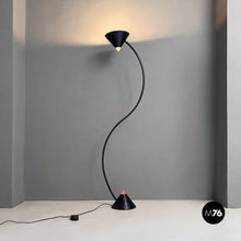 Charger l'image dans la galerie, Black metal and plastic Yang floor lamp by Bieffeplast, 1980s