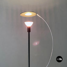 Charger l'image dans la galerie, Black metal and steel floor halogen floor lamp, 1980s