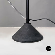 Charger l'image dans la galerie, Black metal and steel floor halogen floor lamp, 1980s