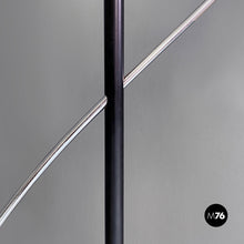 Charger l'image dans la galerie, Black metal and steel floor halogen floor lamp, 1980s