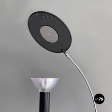Charger l'image dans la galerie, Black metal and steel floor halogen floor lamp, 1980s