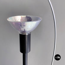 Charger l'image dans la galerie, Black metal and steel floor halogen floor lamp, 1980s