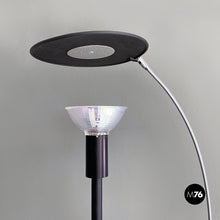 Charger l'image dans la galerie, Black metal and steel floor halogen floor lamp, 1980s
