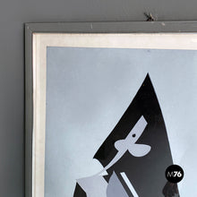 画像をギャラリービューアに読み込む, Grey and black abstract painting by Dova, 1980s