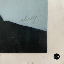 画像をギャラリービューアに読み込む, Grey and black abstract painting by Dova, 1980s