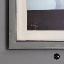 画像をギャラリービューアに読み込む, Grey and black abstract painting by Dova, 1980s