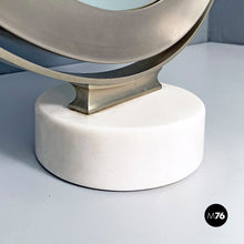 画像をギャラリービューアに読み込む, Marble and steel Narciso table mirror by Sergio Mazza for Artemide, 1970s