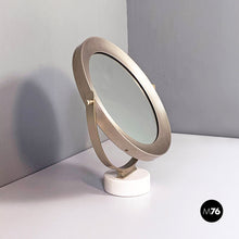 画像をギャラリービューアに読み込む, Marble and steel Narciso table mirror by Sergio Mazza for Artemide, 1970s