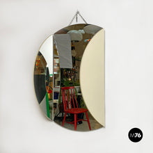 将图片加载到图库查看器,Round wall mirror with hinged side doors, 1980s