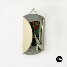 将图片加载到图库查看器,Round wall mirror with hinged side doors, 1980s