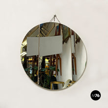 将图片加载到图库查看器,Round wall mirror with hinged side doors, 1980s