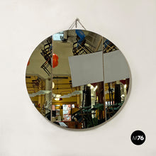 将图片加载到图库查看器,Round wall mirror with hinged side doors, 1980s