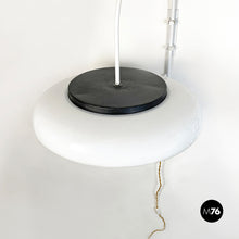 Load image into Gallery viewer, White metal and plexiglass adjustable wall arm lamp, 1970s