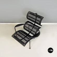 Load image into Gallery viewer, Back metal and plastic Signorina Chan armchairs by Carlo Forcolini for Alias, 1986