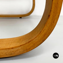 Carica l'immagine nel visualizzatore di Gallery, Solid wood and grey fabric armchairs, 1960s