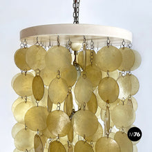 画像をギャラリービューアに読み込む, Golden plastic Cascade Chandelier, 1970s