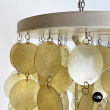 画像をギャラリービューアに読み込む, Golden plastic Cascade Chandelier, 1970s