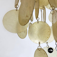 画像をギャラリービューアに読み込む, Golden plastic Cascade Chandelier, 1970s