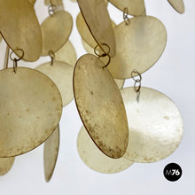 画像をギャラリービューアに読み込む, Golden plastic Cascade Chandelier, 1970s