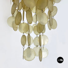 画像をギャラリービューアに読み込む, Golden plastic Cascade Chandelier, 1970s