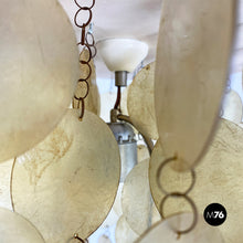 画像をギャラリービューアに読み込む, Golden plastic Cascade Chandelier, 1970s