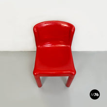 Load image into Gallery viewer, Red plastic chairs by Carlo Bartoli for Kartell, 1970s