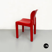 Load image into Gallery viewer, Red plastic chairs by Carlo Bartoli for Kartell, 1970s