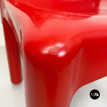 Load image into Gallery viewer, Red plastic chairs by Carlo Bartoli for Kartell, 1970s
