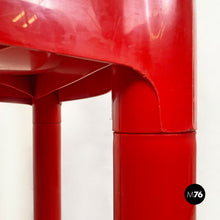 Load image into Gallery viewer, Red plastic chairs by Carlo Bartoli for Kartell, 1970s