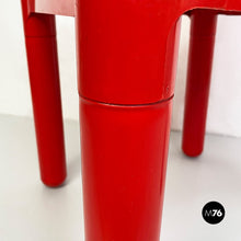 Load image into Gallery viewer, Red plastic chairs by Carlo Bartoli for Kartell, 1970s