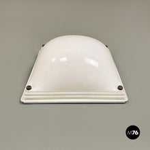 Load image into Gallery viewer, Wall or ceiling white plexiglass and metal lamp, 1970s