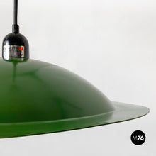 画像をギャラリービューアに読み込む, Green metal Lampiatta chandelier by De Pas, D'Urbino and Lomazzi for Stilnovo, 1970s