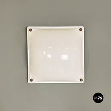 Load image into Gallery viewer, Wall or ceiling white plexiglass and metal lamp, 1970s