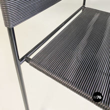 Charger l'image dans la galerie, Black scooby and metal Spaghetti chair by Giandomenico Belotti for Alias, 1980s