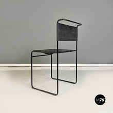 Charger l'image dans la galerie, Black scooby and metal Spaghetti chair by Giandomenico Belotti for Alias, 1980s