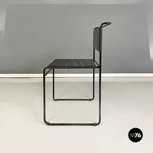 Charger l'image dans la galerie, Black scooby and metal Spaghetti chair by Giandomenico Belotti for Alias, 1980s