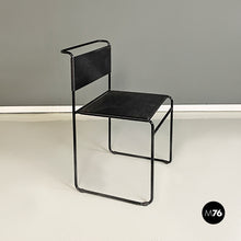 Charger l'image dans la galerie, Black scooby and metal Spaghetti chair by Giandomenico Belotti for Alias, 1980s